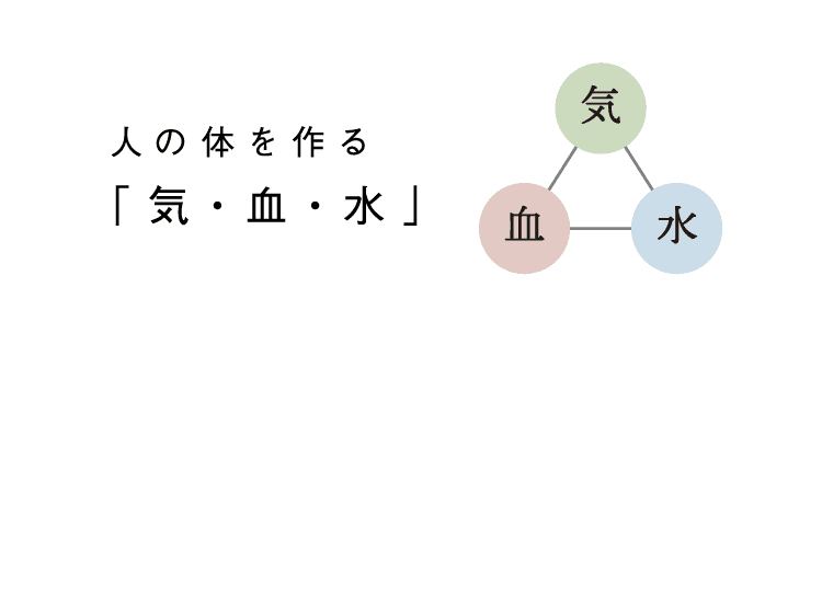 人の体を作る「気・血・水」｜気｜血｜水