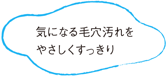 気になる毛穴汚れをやさしくすっきり