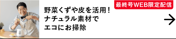 最終号WEB限定配信｜野菜くずや皮を活用！ナチュラル素材でエコにお掃除